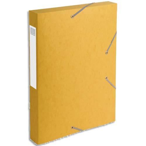 [735802] EXACOMPTA Boîte de classement dos 4 cm, en carte lustrée 7/10e coloris Jaune