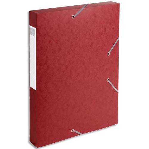 [735828] EXACOMPTA Boîte de classement dos 4 cm, en carte lustrée 7/10e coloris Rouge