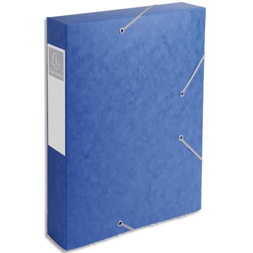 [735852] EXACOMPTA Boîte de classement dos 6 cm, en carte lustrée 7/10e coloris Bleu