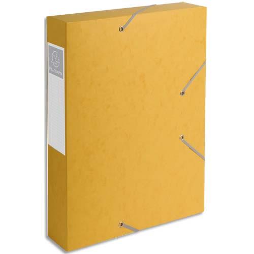 [735860] EXACOMPTA Boîte de classement dos 6 cm, en carte lustrée 7/10e coloris Jaune