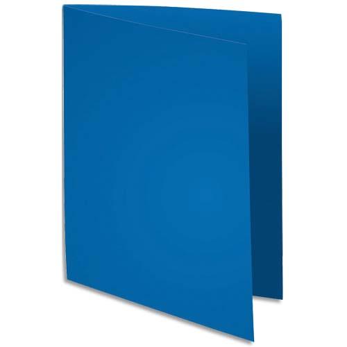 [735983] EXACOMPTA Paquet de 100 chemises FLASH 220 gr coloris Bleu foncé, 100% recyclé