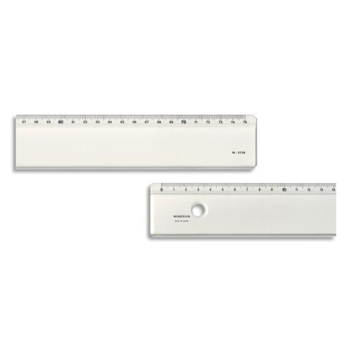 [743356] MINERVA Règle plate biseau anti-tâche en altuglas 75 cm