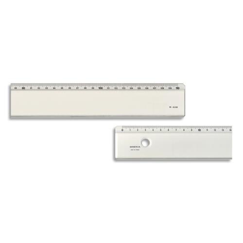 [744181] MINERVA Règle plate biseau anti-tâche en altuglas 110 cm