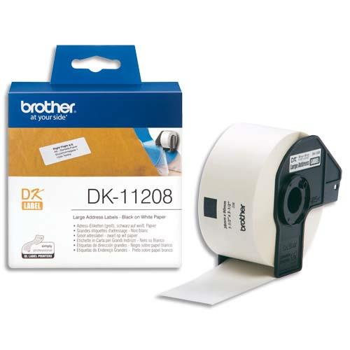 [744719] BROTHER Rouleau de 400 étiquettes prédécoupées d'adessage 38x90mm DK11208