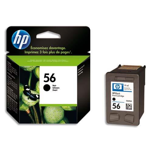 [746182] HP Cartouche Jet d'encre Noir 56 C6656AE (dont eco-taxe de 0,02 €)