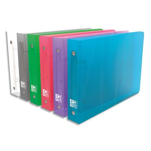 [750346] OXFORD Classeur à fiches Hawaï 2 anneaux en polypropylène 7/10e. Dos de 3cm. A5 à l'italienne assortis
