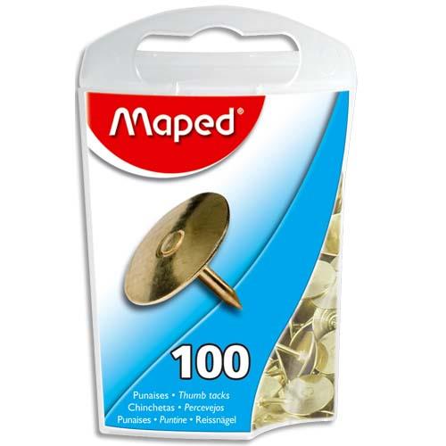 [753581] MAPED Boîte de 100 punaises en acier cuivrées 10 mm