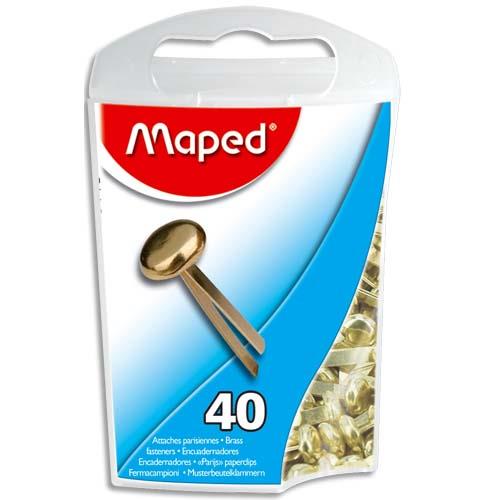 [753603] MAPED Boîte de 40 attaches parisiennes en laiton 17 mm