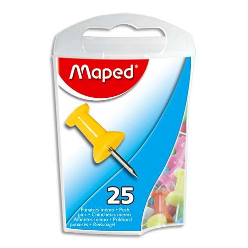 [753662] MAPED Boîte de 25 punaises mémo 10 mm coloris assortis