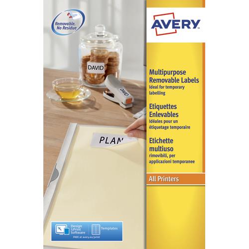[754854] AVERY Boîte de 6750 Etiquettes Laser enlevable 17.8x10 mm (Boîte de 25) L4730REV-25