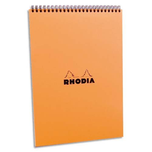 [758341] RHODIA Bloc de direction couverture reliure intégrale en-tête Orange 80 feuilles format A4 réglure 5x5