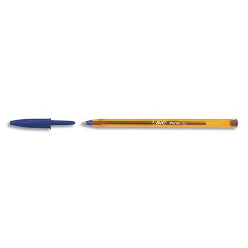 [759993] BIC Ecriture Cristal Original Stylos-Bille Pointe Fine (0,8 mm) - Encre De Couleur Bleue