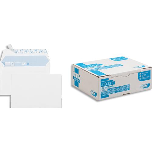 [763305] GPV Boîte de 500 enveloppes C6 114x162mm Blanches auto-adhésives NF & PEFC 90g