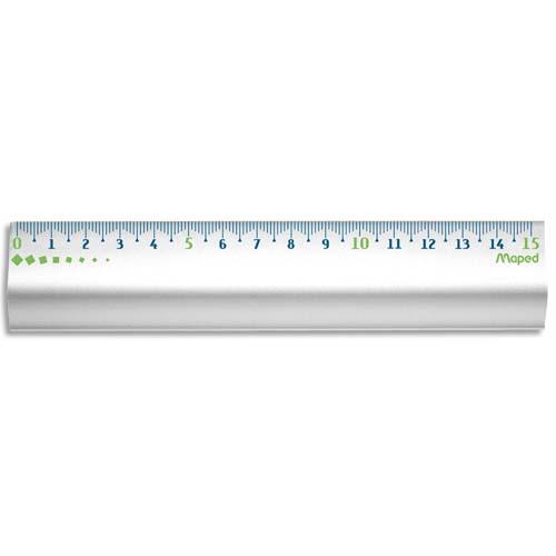 [763899] MAPED Règle antidérapante aluminium anodisé 15 cm