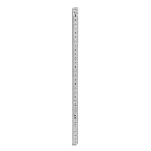 [764002] WONDAY Règlet inox 2 faces : mm et 1/2mm, longueur 30 cm