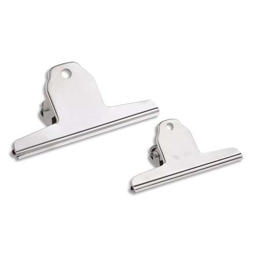 [764126] WONDAY Boîte 12 pinces à dessin Spring clip chromées 100 mm