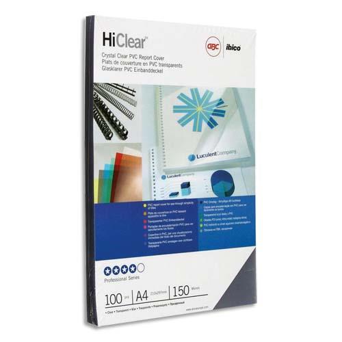 [766097] GBC Boîte de 100 Couvertures transparentes 150µ incolore CE011580E