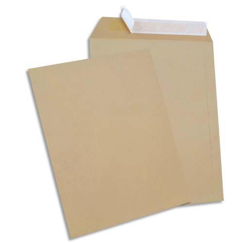 [777220] Boîte de 250 pochettes kraft brun auto-adhésives 90g format 260x330 mm 24