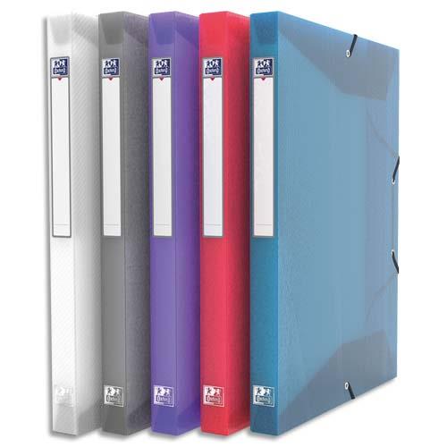 [815140] OXFORD Boîte de classement OXFORD Hawaï 24 x 32 cm dos 25 mm en PP assortis