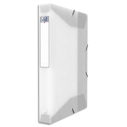 [815167] OXFORD Boîte de classement Hawaï 24x32cm en polypropylène 7/10e. Dos 4cm. Coloris Incolore