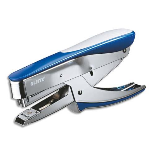 [818023] LEITZ Pince agrafeuse 5545. Agrafes n°10. 15 feuilles. Métal/Bleu