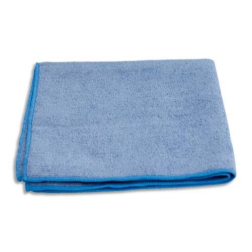 [143638] Paquet de 10 chiffons microfibre tout usage - Dimensions : 40 x 40 cm coloris Bleu
