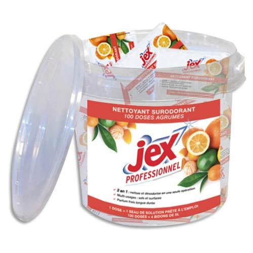 [843262] JEX PROFESSIONNEL Boîte de 100 doses de nettoyant surodorant parfum Agrumes