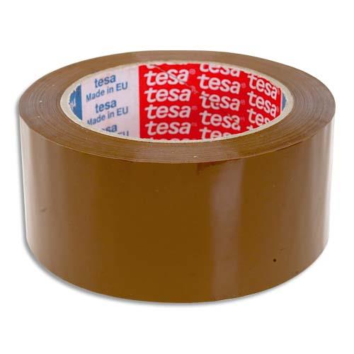 [844289] TESA Adhésif d'emballage Polypropylène sans solvant silencieux 45 microns - H50 mm x L100 mètres Havane