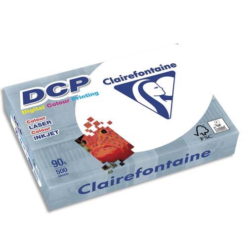 [849303] CLAIREFONTAINE Ramette de 500 feuilles papier Blanc DCP copieur, Laser, Jet d'encre couleur 90gr A4 1833