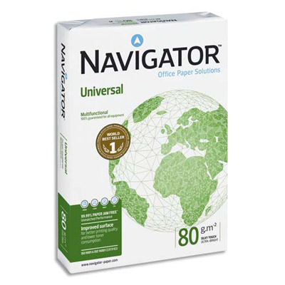 [852138] NAVIGATOR Ramette 500 feuilles papier extra Blanc Navigator Universal A4 80G CIE 169