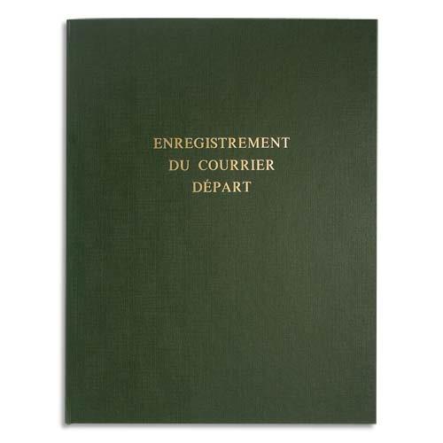 [852675] LE DAUPHIN Piqûre pour enregistrement du courrier départ 80 pages couverture Verte en 24x32cm