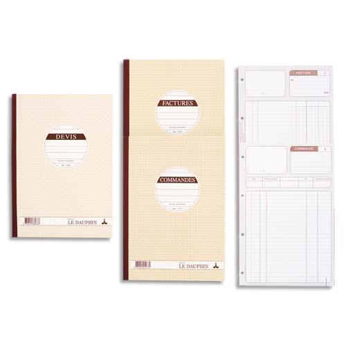 [852691] LE DAUPHIN Manifold autocopiant bon de livraison 21x21cm 50 feuillets tripli