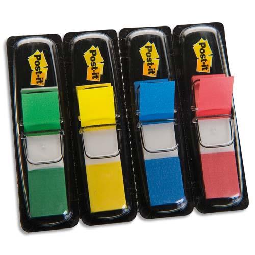 [854722] POST-IT Set de 4 x 35 marque-pages étroits assortis classiques, format 12 x 44 mm