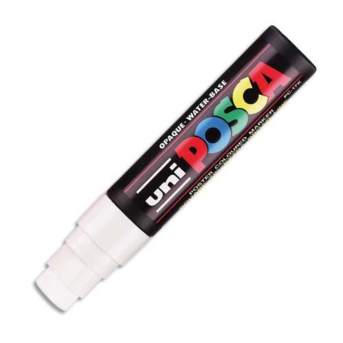 [855785] POSCA Marqueur peinture encre Blanche à pigmentation et base eau pointe extra-large Blanc PC17K BL