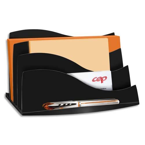 [855971] CEP Trieur à enveloppes Noir Ellypse, Dimensions : L22,5 x H12,7 x P13 cm