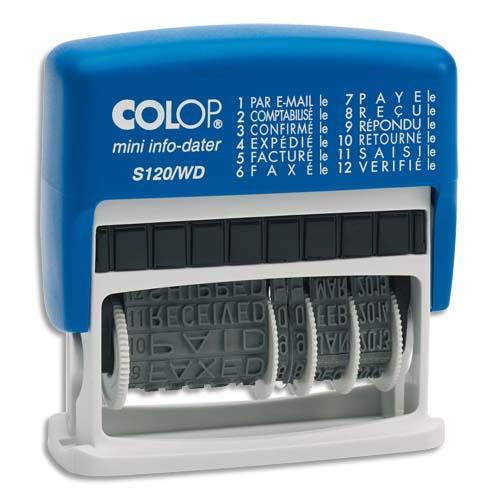[856235] COLOP Dateur multiformules commercialesx12 - S 120 WD à encrage automatique. Hauteur caractères 4mm