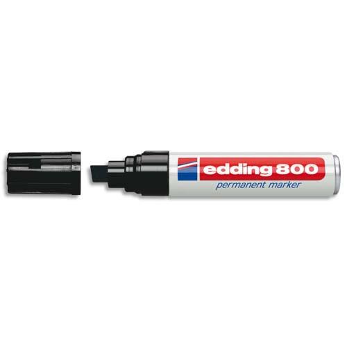 [857468] EDDING Marqueur Edding 800 permanent, corps alu - pointe biseautée- coloris Noir