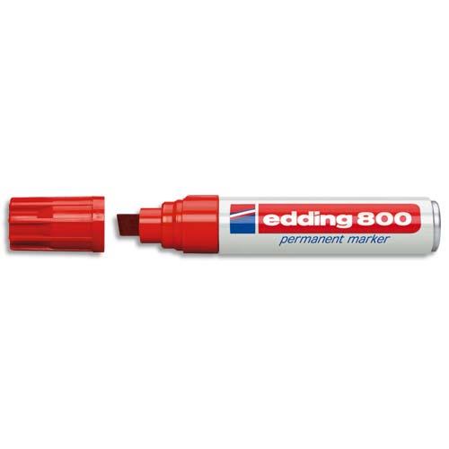 [857476] EDDING Marqueur Edding 800 permanent, corps alu - pointe biseautée- coloris Rouge