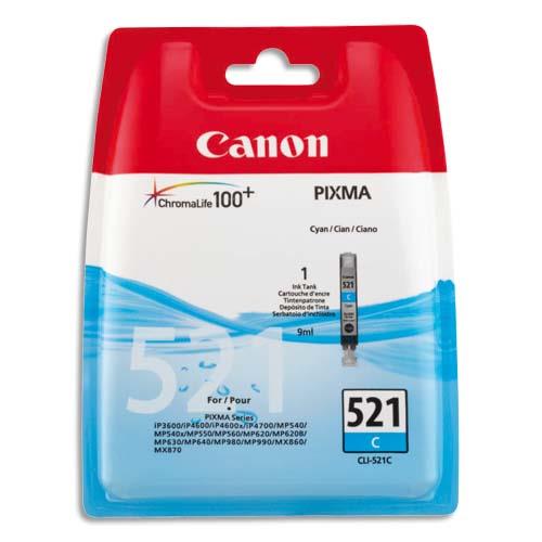 [875038] CANON Cartouche Jet d'encre Cyan CLI521C (dont eco-taxe de 0,01 €)