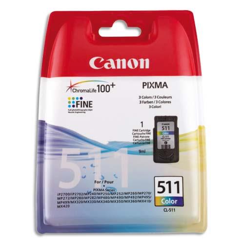 [875101] CANON Cartouche Jet d'encre couleur CL511 (dont eco-taxe de 0,01 €)