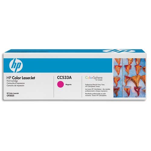 [875402] HP Cartouche Laser Magenta CC533A (dont eco-taxe de 0,20 €)