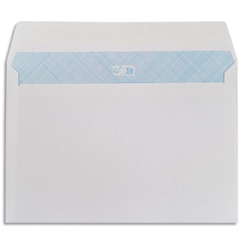 [900214] PERGAMY Boîte de 500 enveloppes Blanches sans fenêtre 80g C5 162x229 mm auto-adhésives