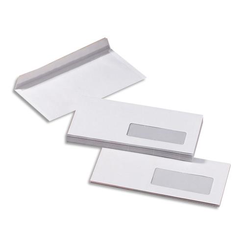 [900222] PERGAMY Boîte de 500 enveloppes Blanches sans fenêtre 80g C6 114x162 mm auto-adhésives