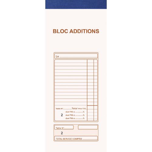 [144638] EXACOMPTA Bloc addition 50 feuillets 91x225 mm 50/2 autocopiant avec numeratation