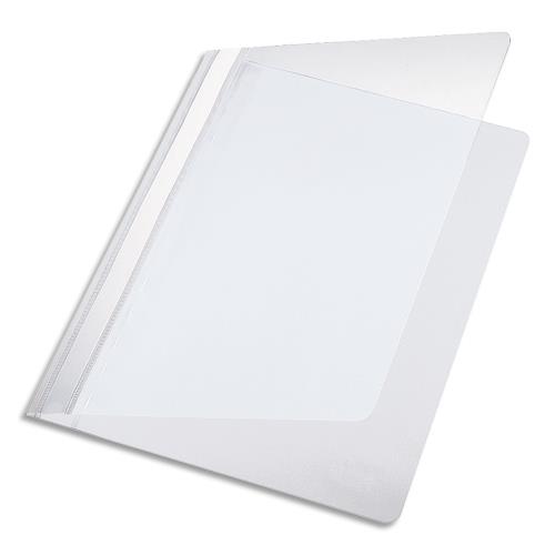 [901642] PERGAMY Chemise de présentation à lamelle en PP 17/100eme format A4. Coloris Blanc