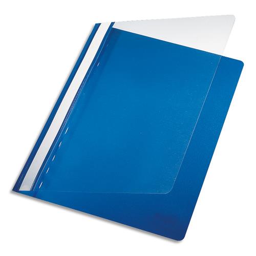 [901649] PERGAMY Chemise de présentation à lamelle en PP 17/100eme format A4. Coloris Bleu foncé