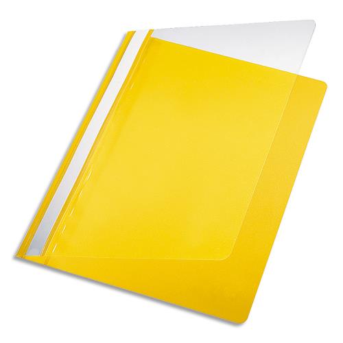 [901655] PERGAMY Chemise de présentation à lamelle en PP 17/100eme format A4. Coloris Jaune