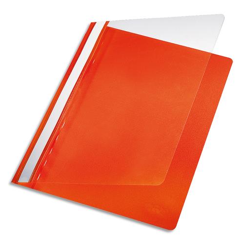 [901659] PERGAMY Chemise de présentation à lamelle en PP 17/100eme format A4. Coloris Orange