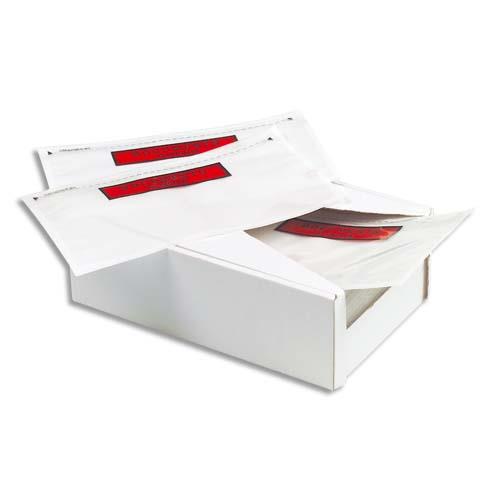 [903660] PERGAMY Boîte de 250 Pochettes d'expédition document ci-inclus - Format C5 : 225 x 165 mm transparent