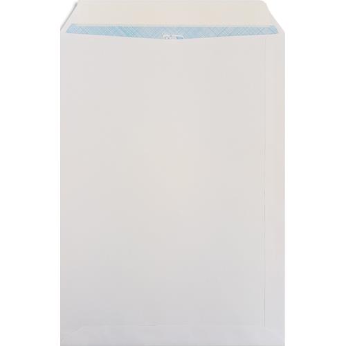 [903989] PERGAMY Boîte de 250 pochettes vélin Blanc 90g C4 229x324 mm fenêtre 50x100 mm auto-adhésives